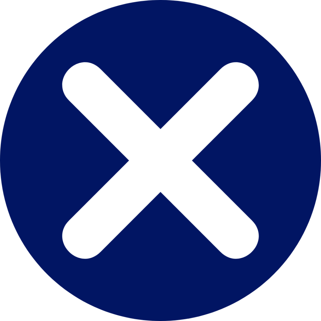 Blue circular icon with a white X symbol representing an accelerated math fact practice system more advanced than traditional XtraMath.